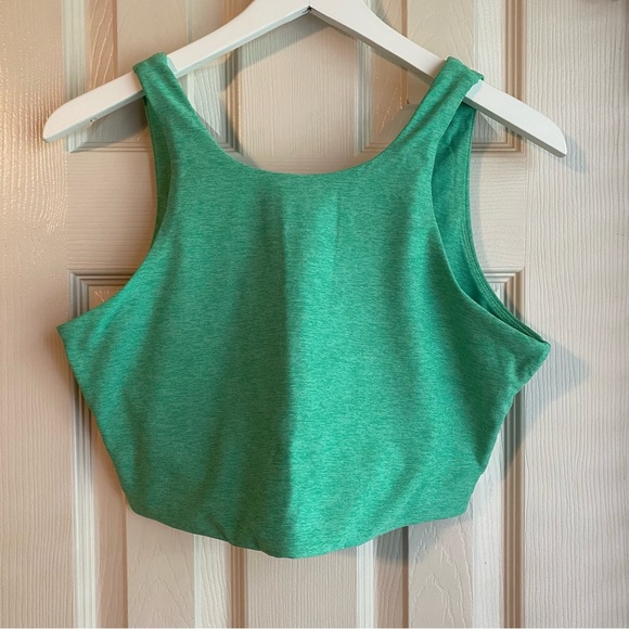 EUC Outdoor Voices Venus Crop in Jadeite, Textured Compression, Size Large - Picture 1 of 3